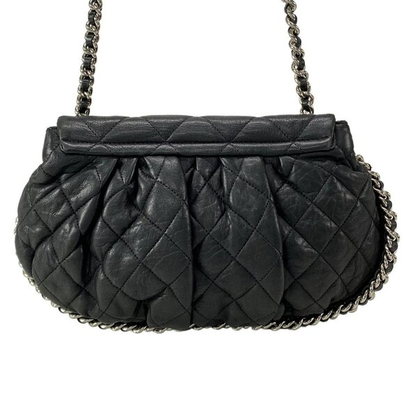 Auth CHANEL Chain Around / Matelasse A49889 Black Leather Shoulder Bag - Picture 2 of 16